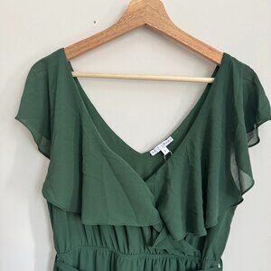 Baltic Born Forest Green Wrap Maxi Dress - Size Large